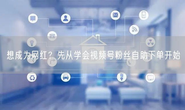 想成为网红？先从学会视频号粉丝自助下单开始