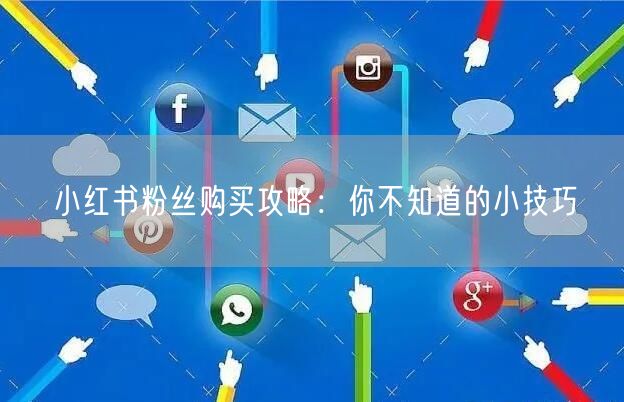 小红书粉丝购买攻略:你不知道的小技巧